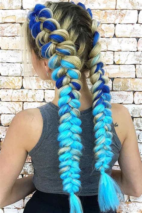 dutch braids with color